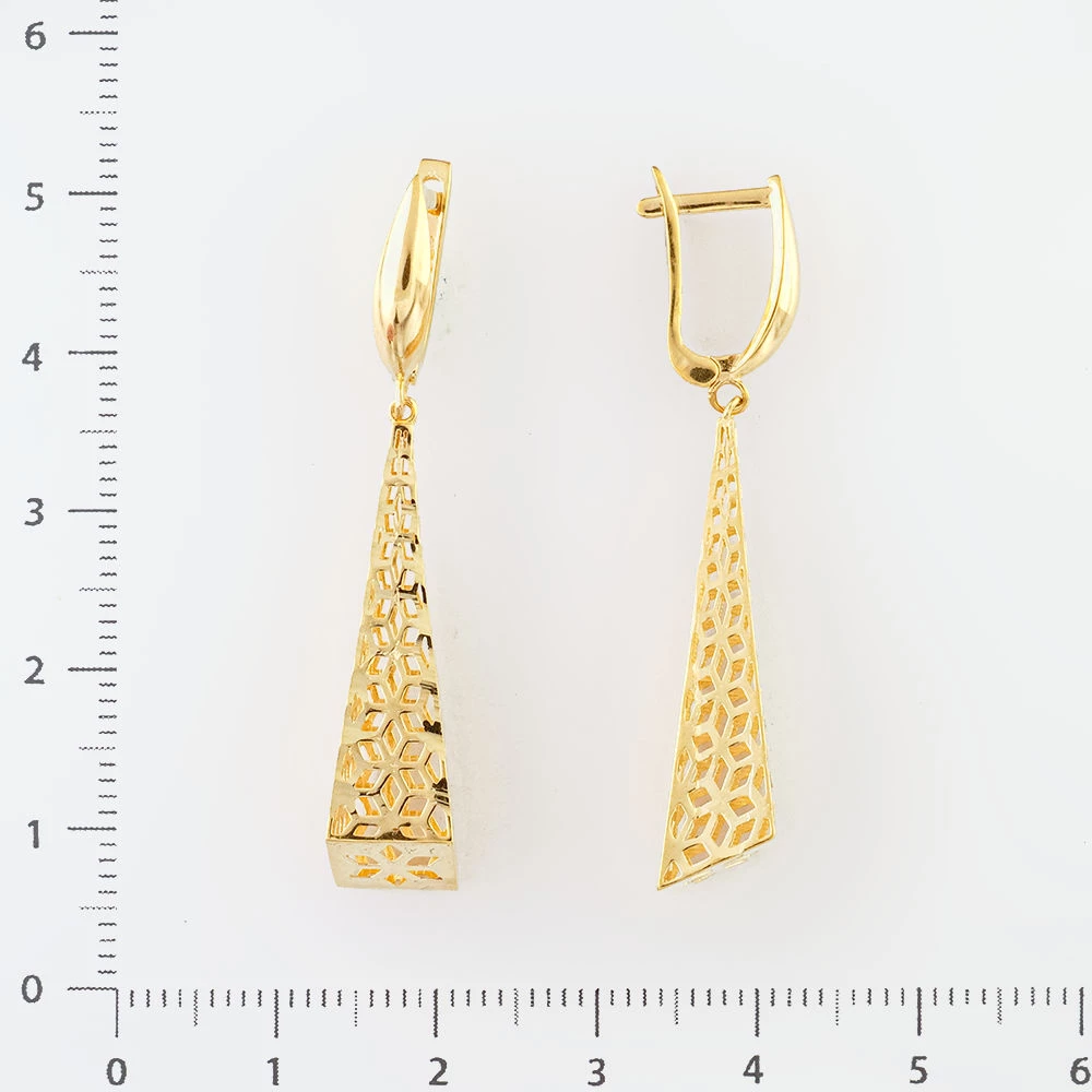 Серьги из желтого золота 585 пробы
