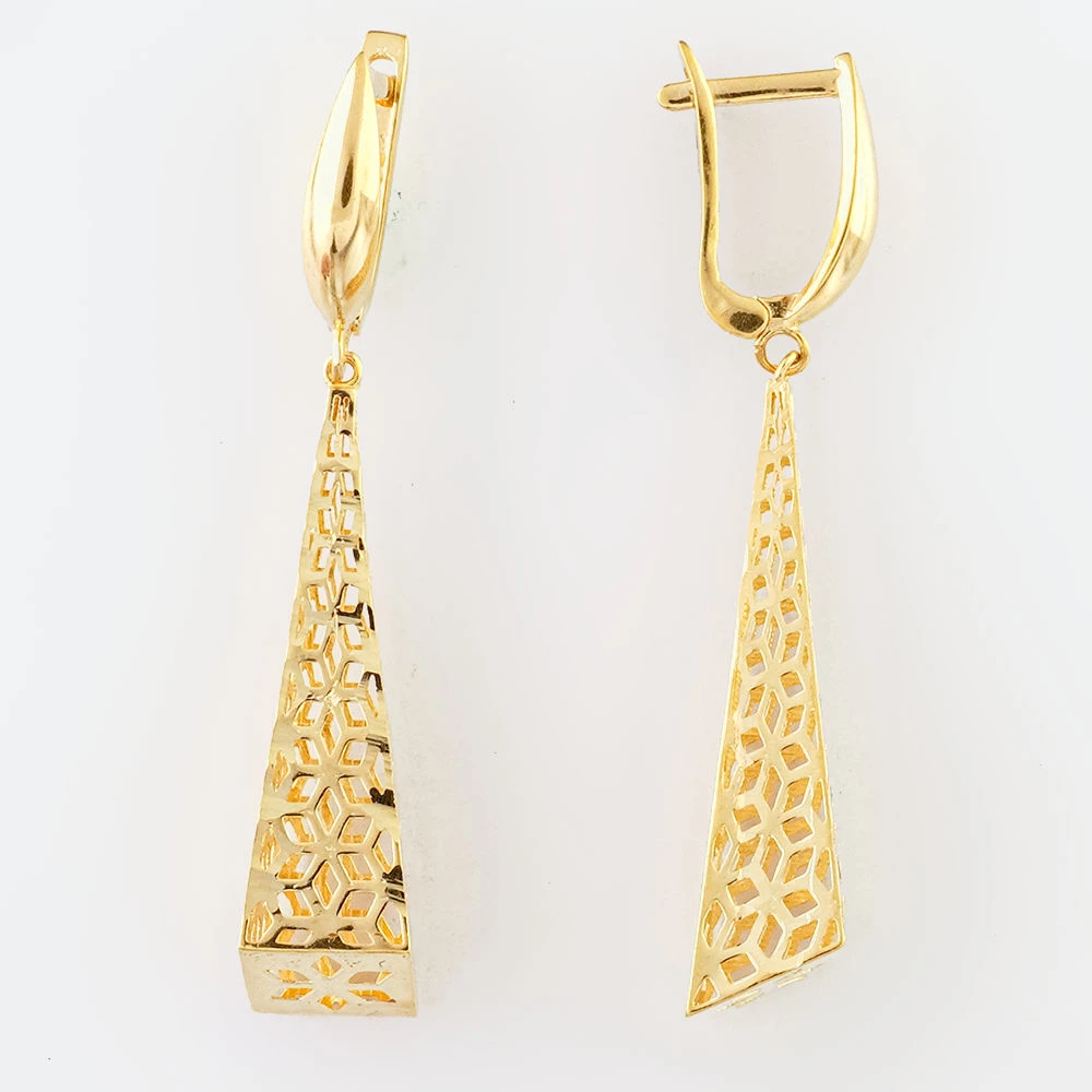 Серьги из желтого золота 585 пробы