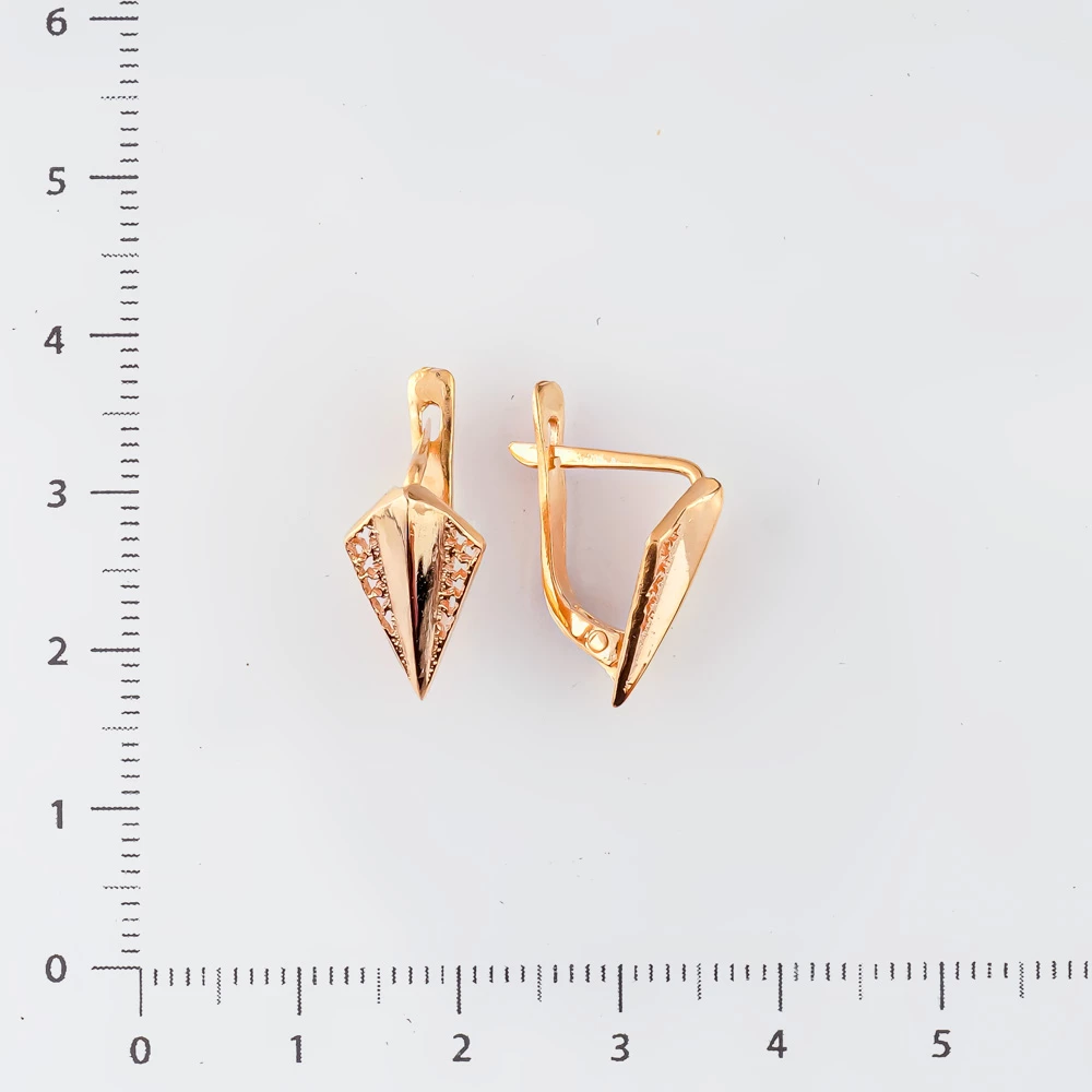 Серьги из красного золота 585 пробы
