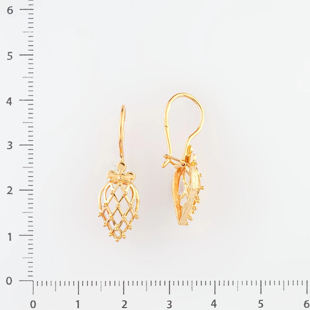 Серьги из красного золота 583 пробы