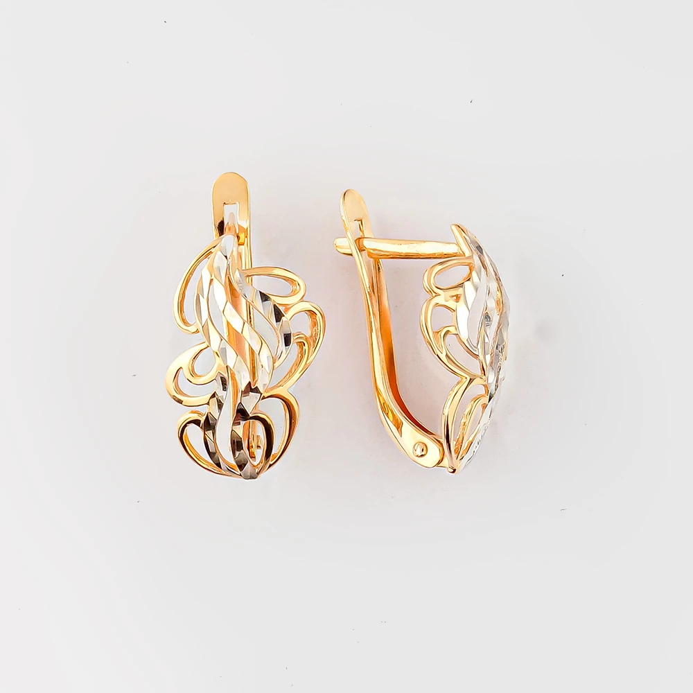 Серьги из красного золота 585 пробы