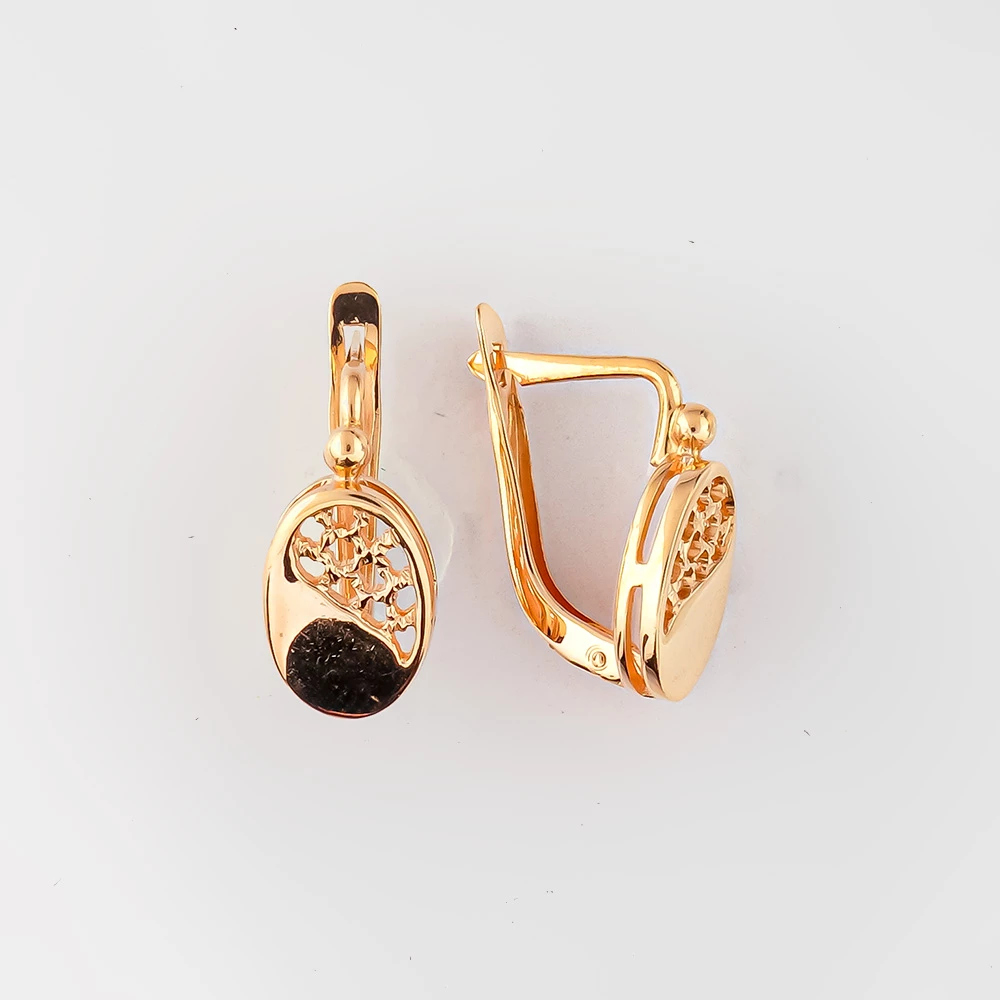 Серьги из красного золота 583 пробы