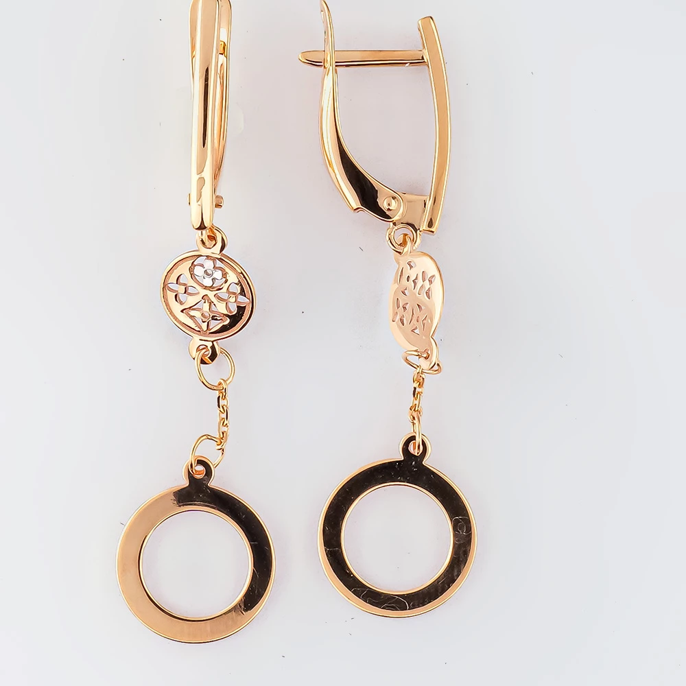 Серьги из красного золота 585 пробы
