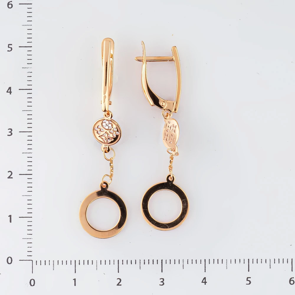 Серьги из красного золота 585 пробы