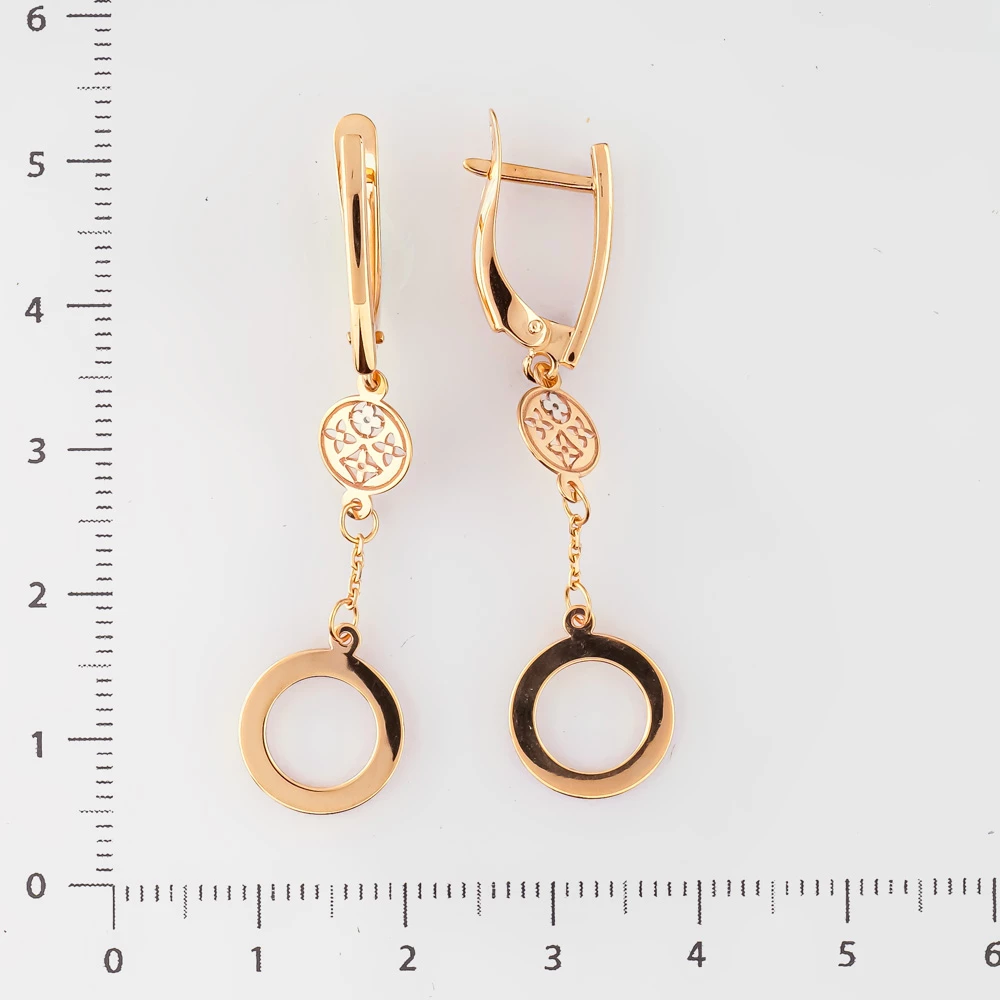 Серьги из красного золота 585 пробы