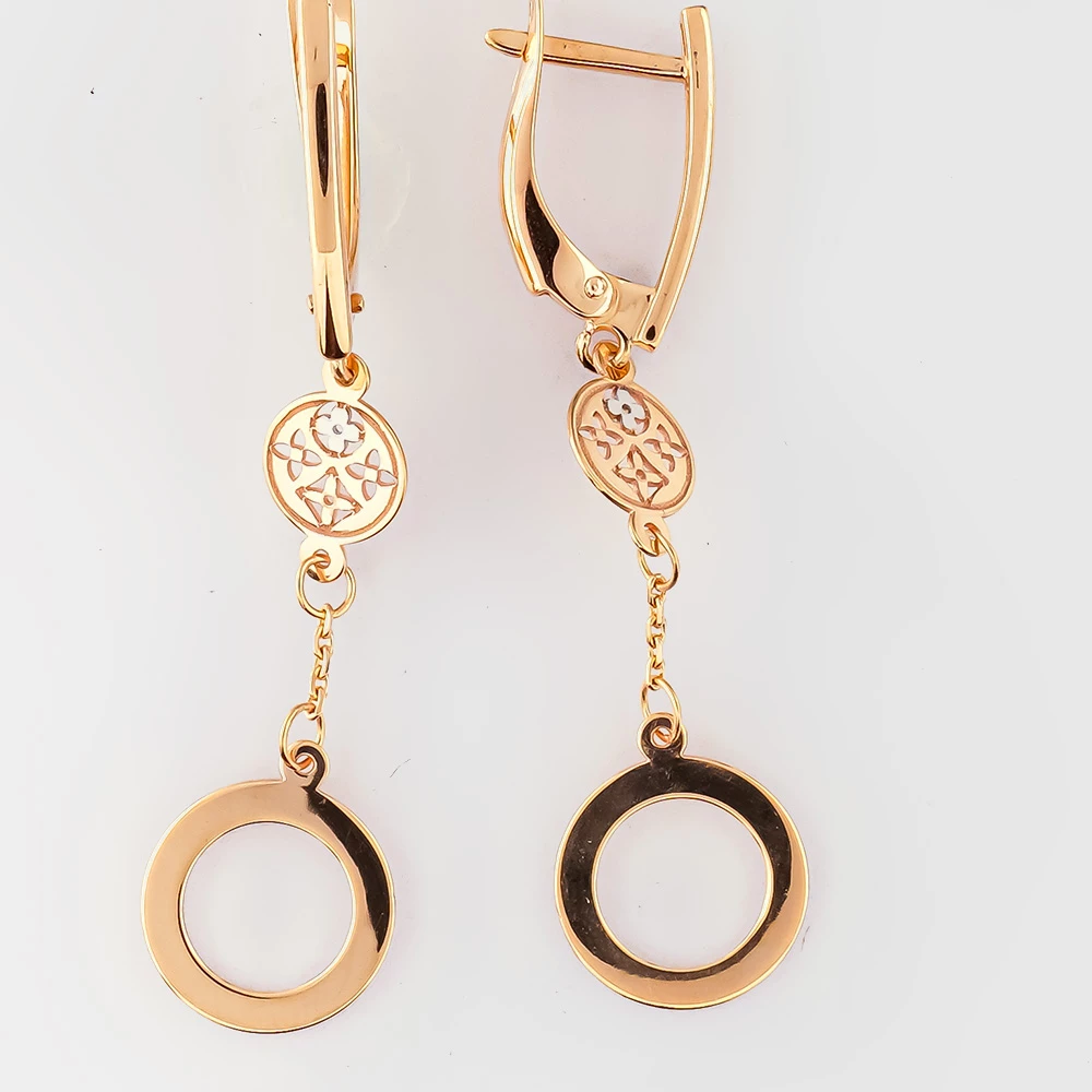 Серьги из красного золота 585 пробы