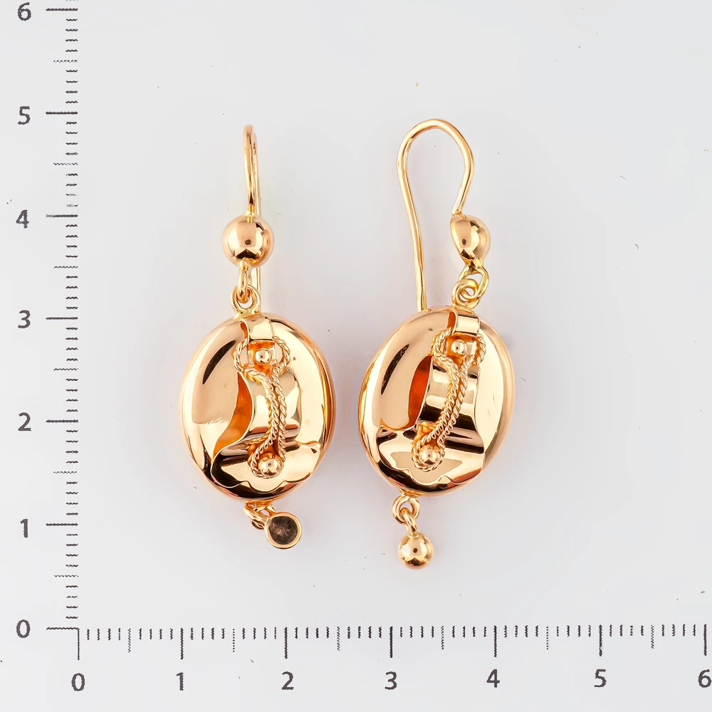 Серьги из красного золота 583 пробы