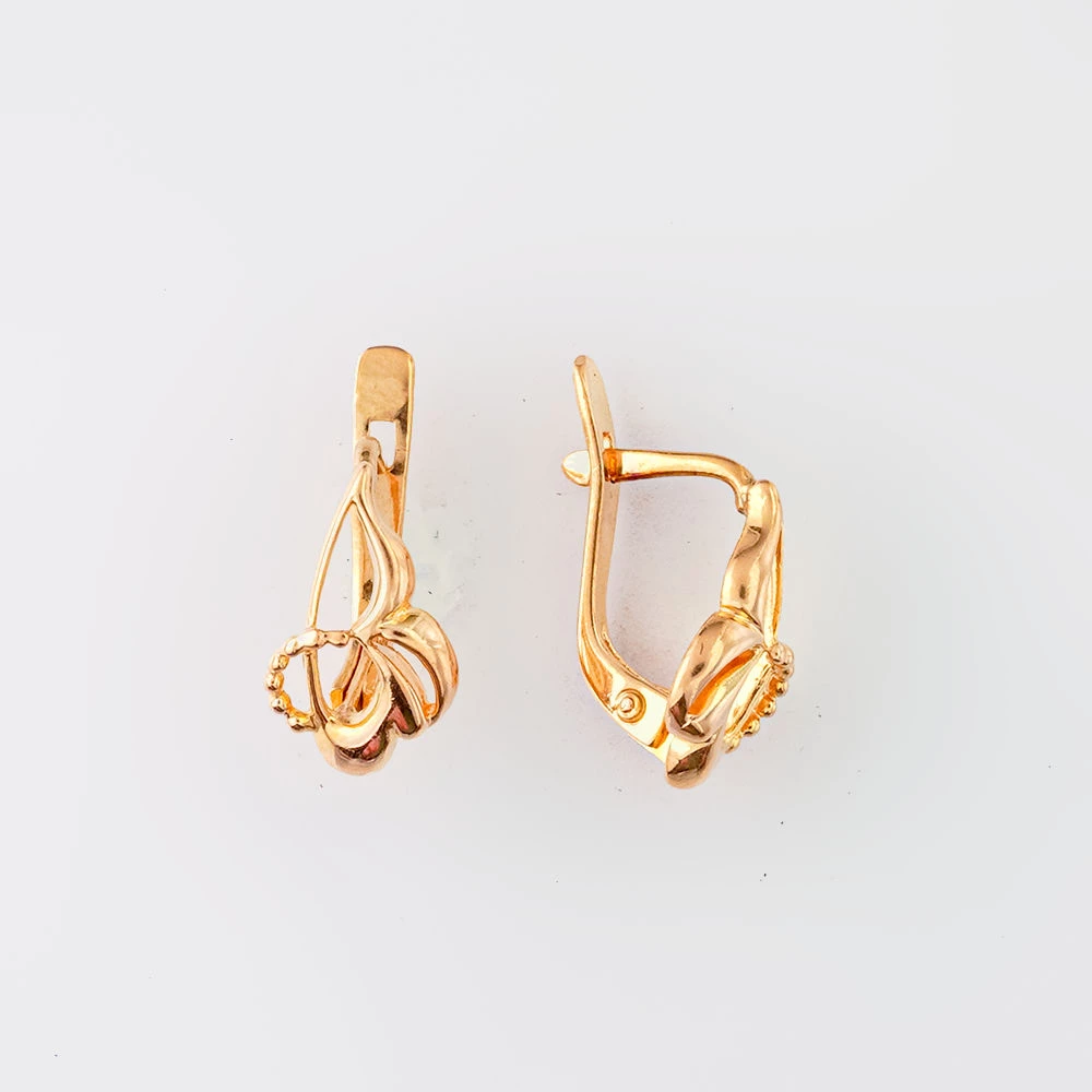 Серьги из красного золота 585 пробы