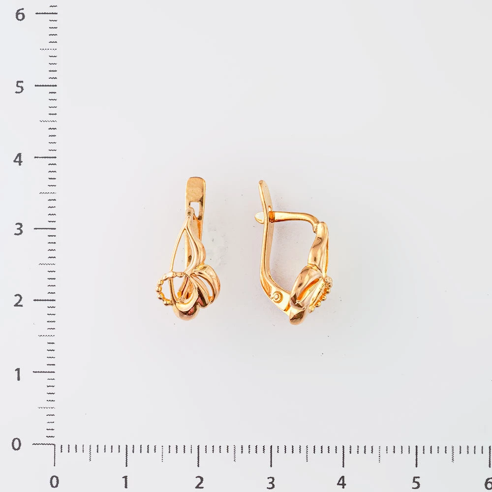 Серьги из красного золота 585 пробы