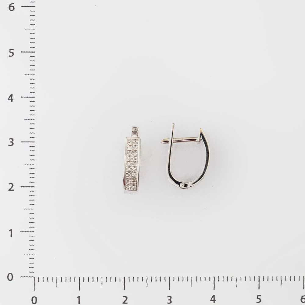 Серьги с бриллиантом из красного золота 585 пробы