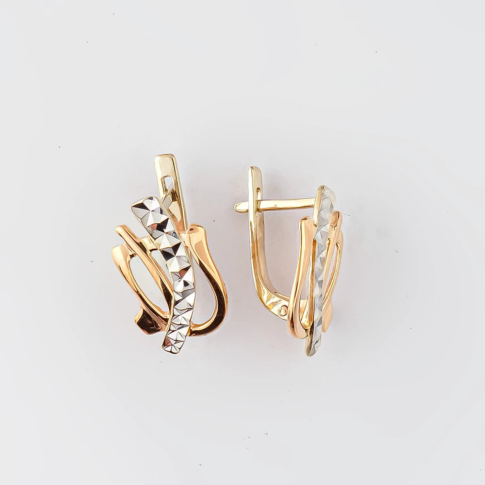 Серьги из красного золота 585 пробы
