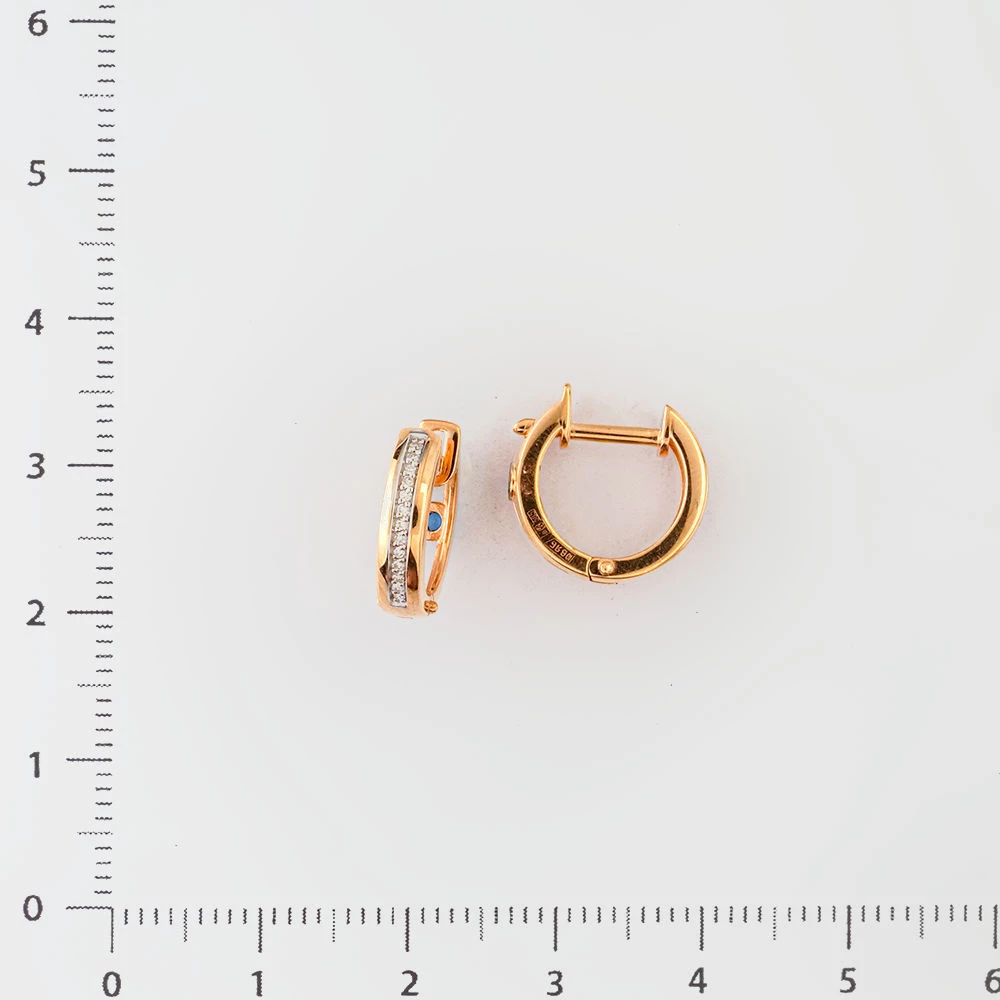 Серьги с сапфиром из красного золота 585 пробы