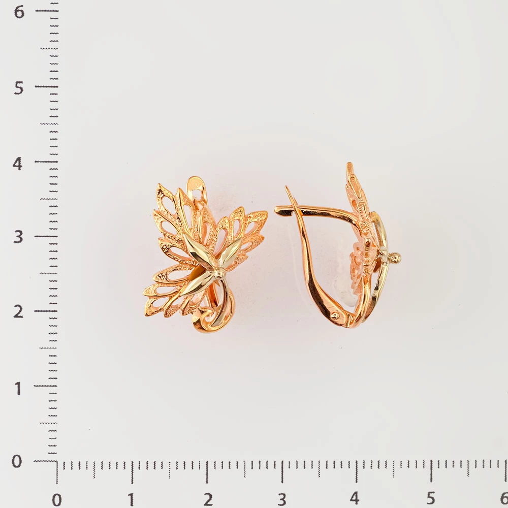 Серьги из красного золота 585 пробы
