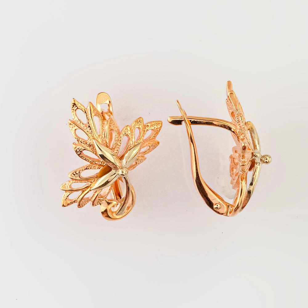 Серьги из красного золота 585 пробы