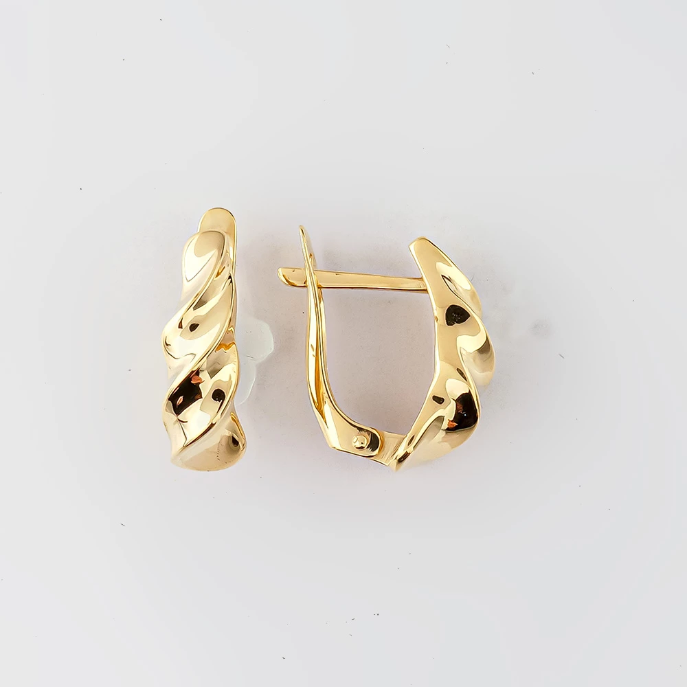 Серьги из желтого золота 585 пробы