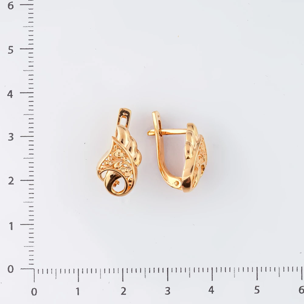 Серьги из красного золота 585 пробы