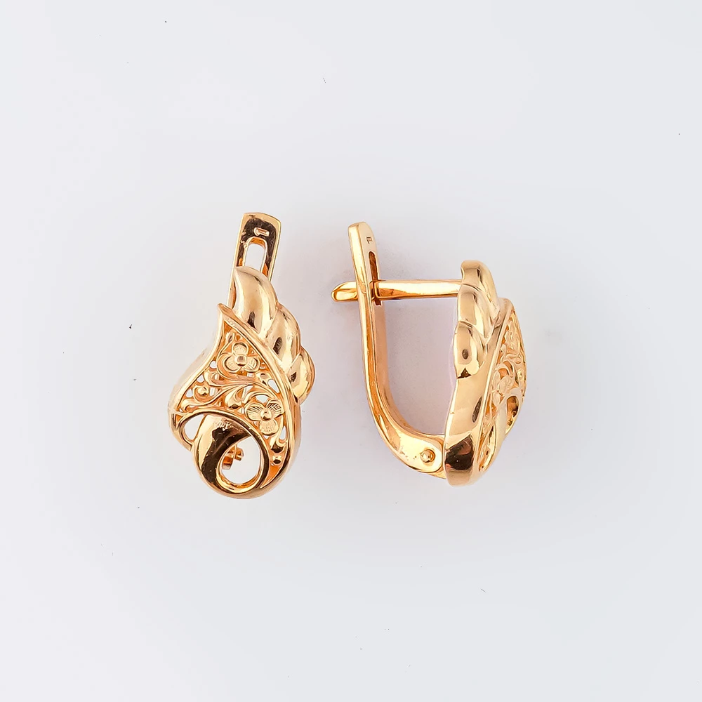 Серьги из красного золота 585 пробы