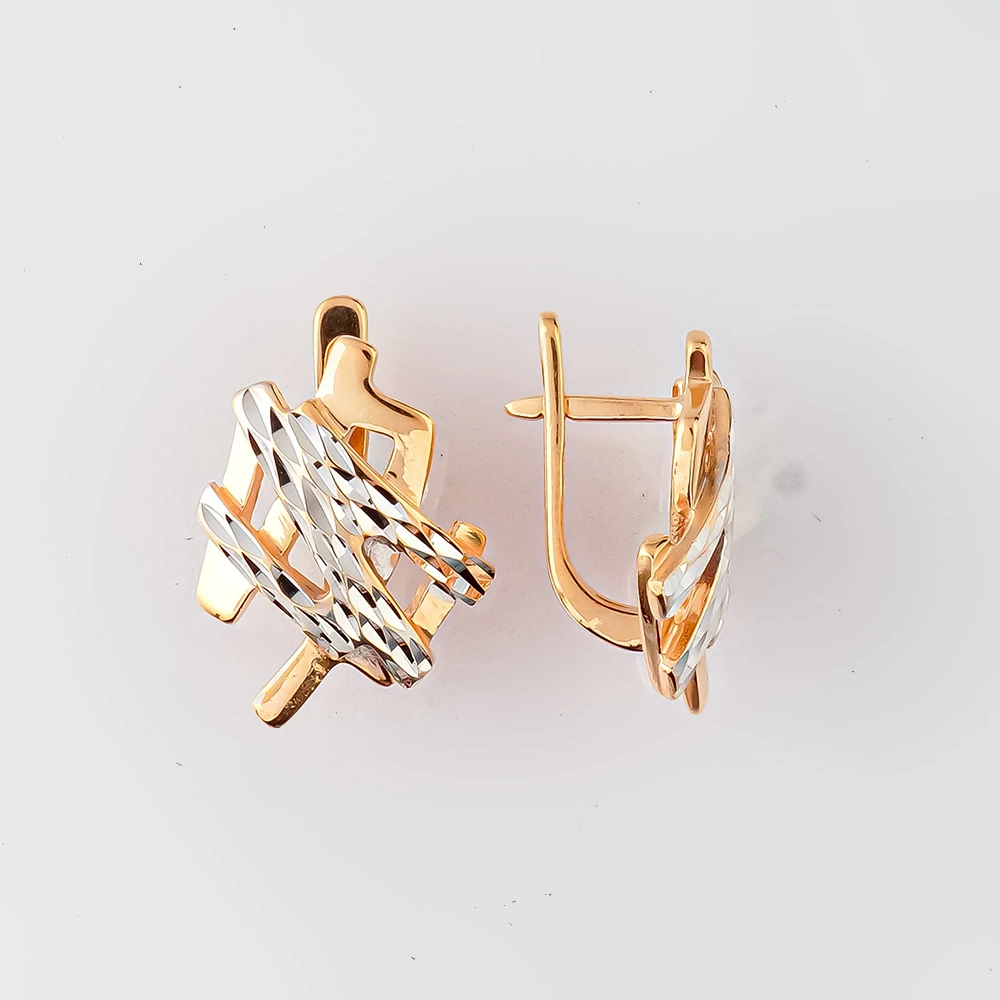 Серьги из красного золота 585 пробы