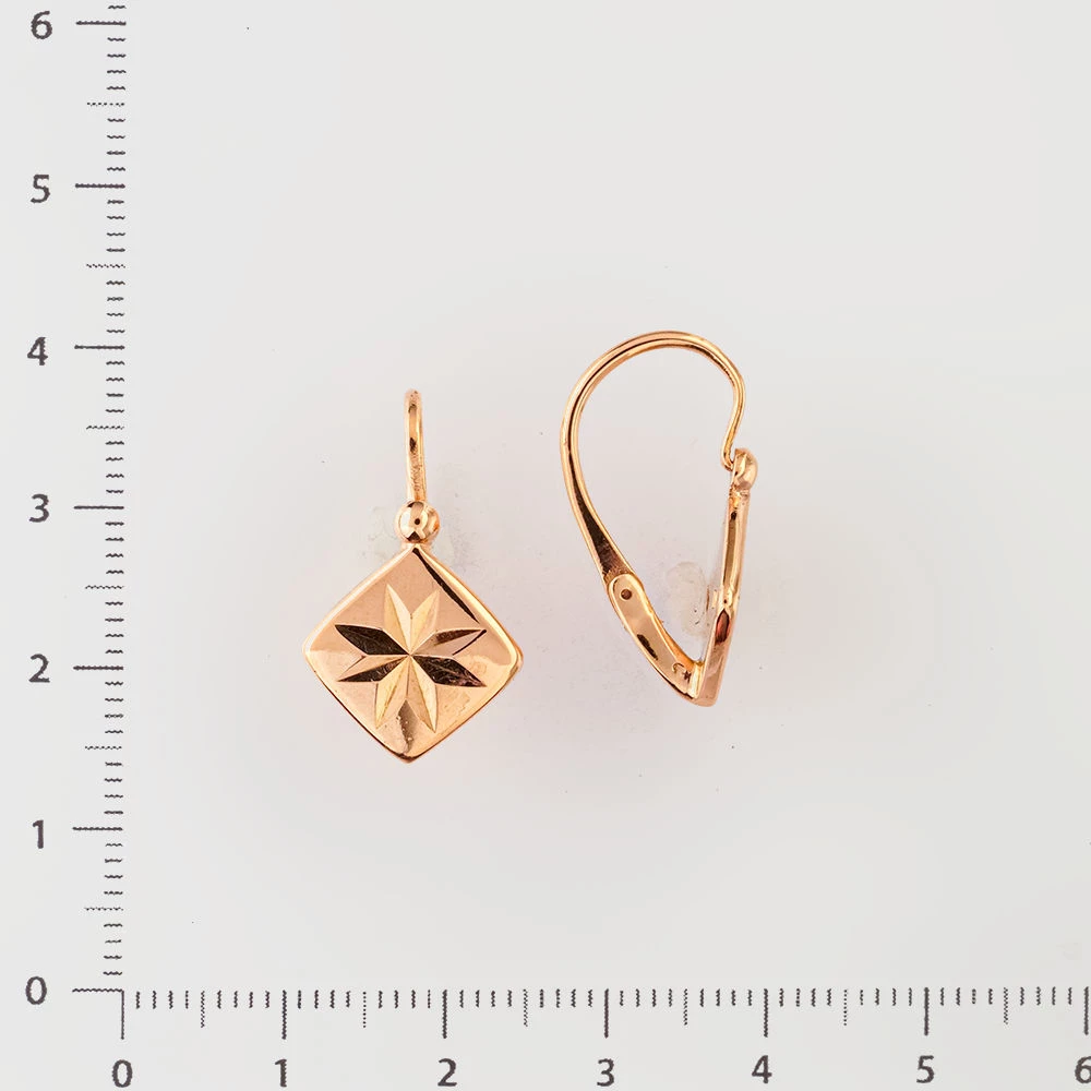 Серьги из красного золота 583 пробы