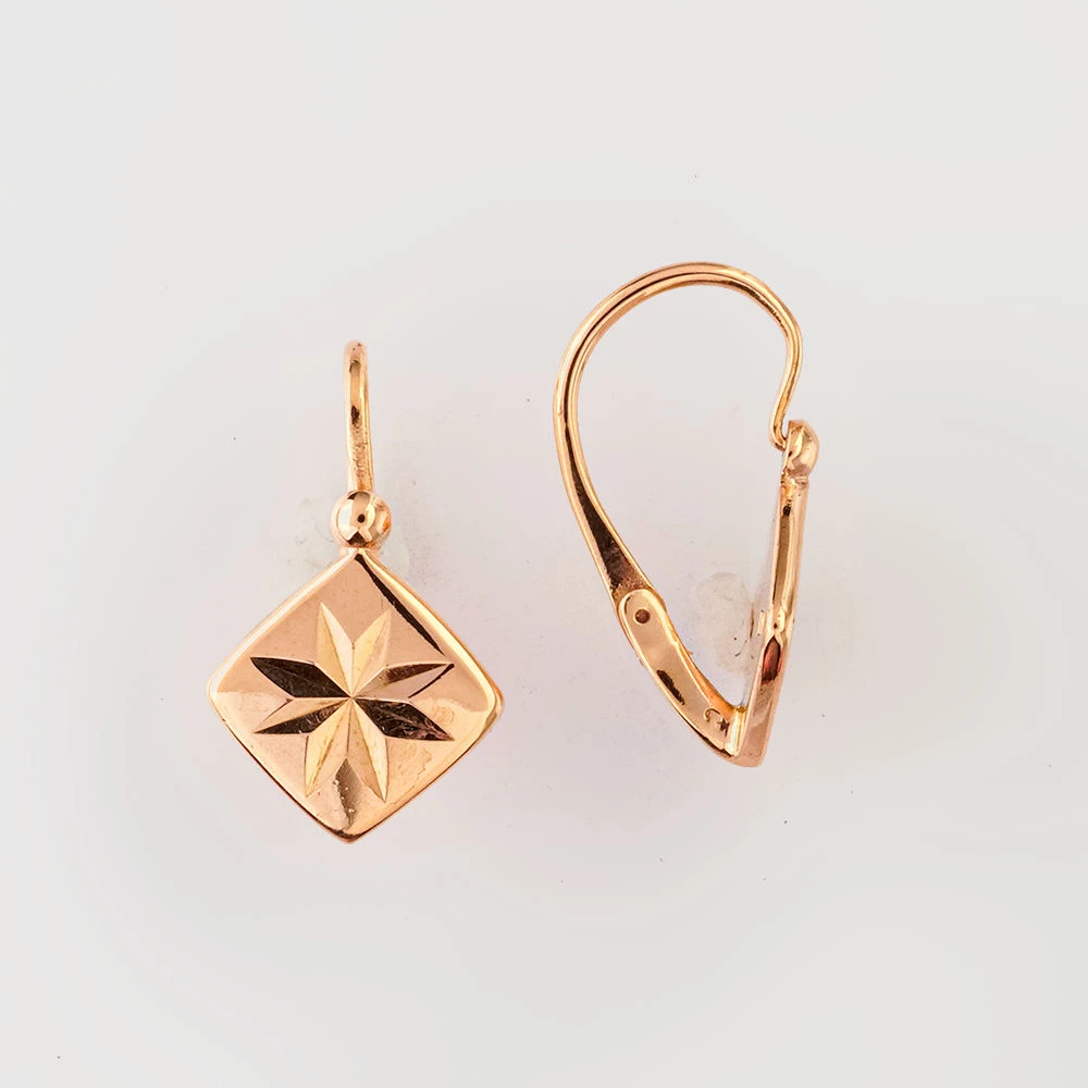 Серьги из красного золота 583 пробы