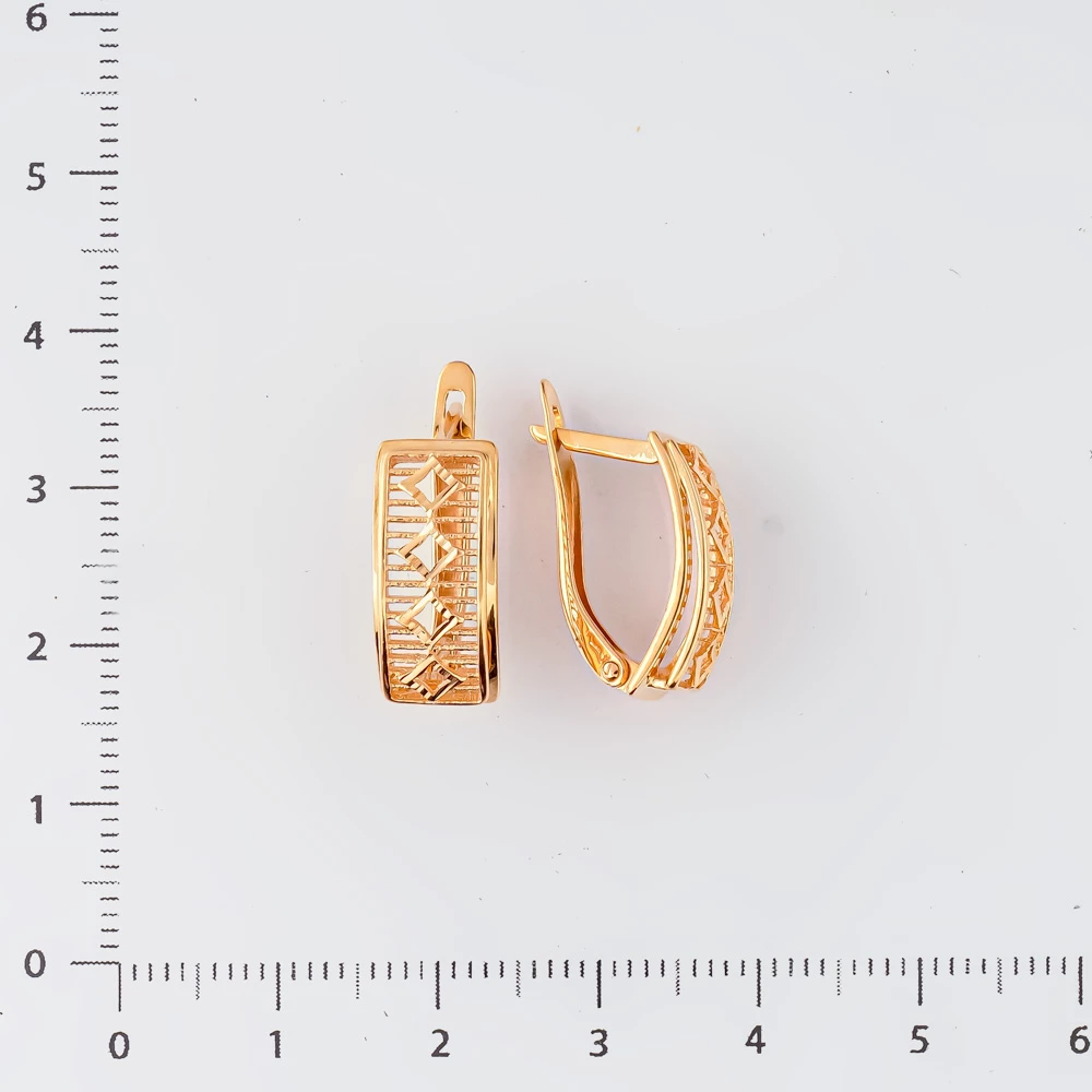 Серьги из красного золота 585 пробы