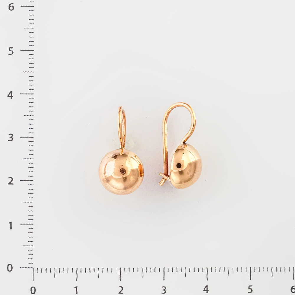 Серьги из красного золота 583 пробы
