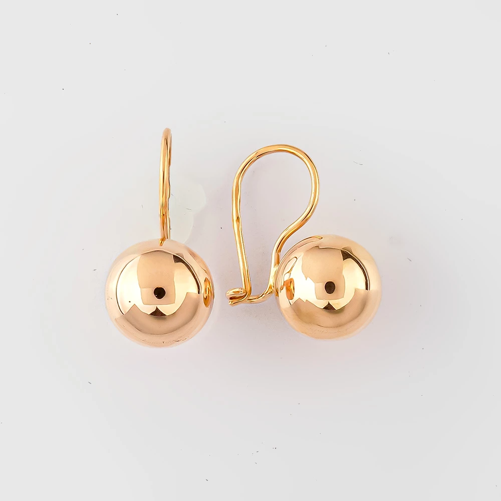 Серьги из красного золота 585 пробы