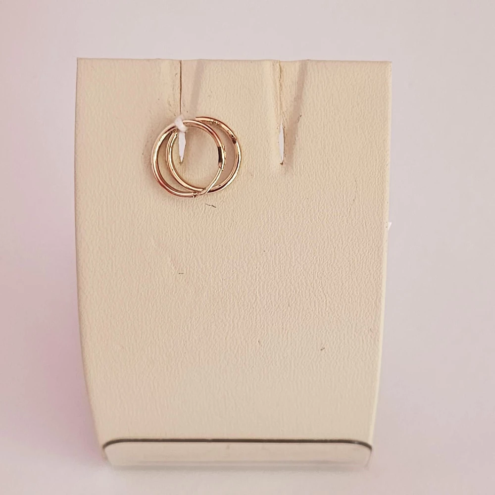 Серьги конго из красного золота 585 пробы