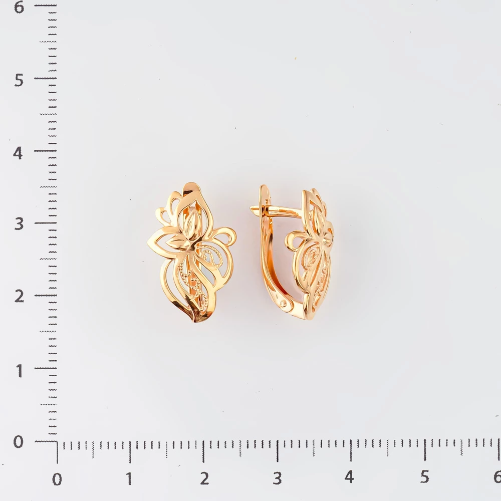 Серьги из красного золота 585 пробы