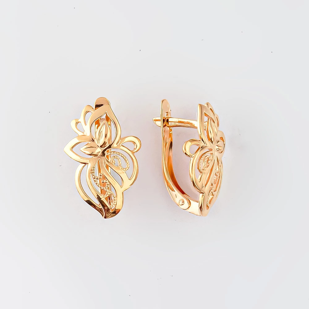 Серьги из красного золота 585 пробы