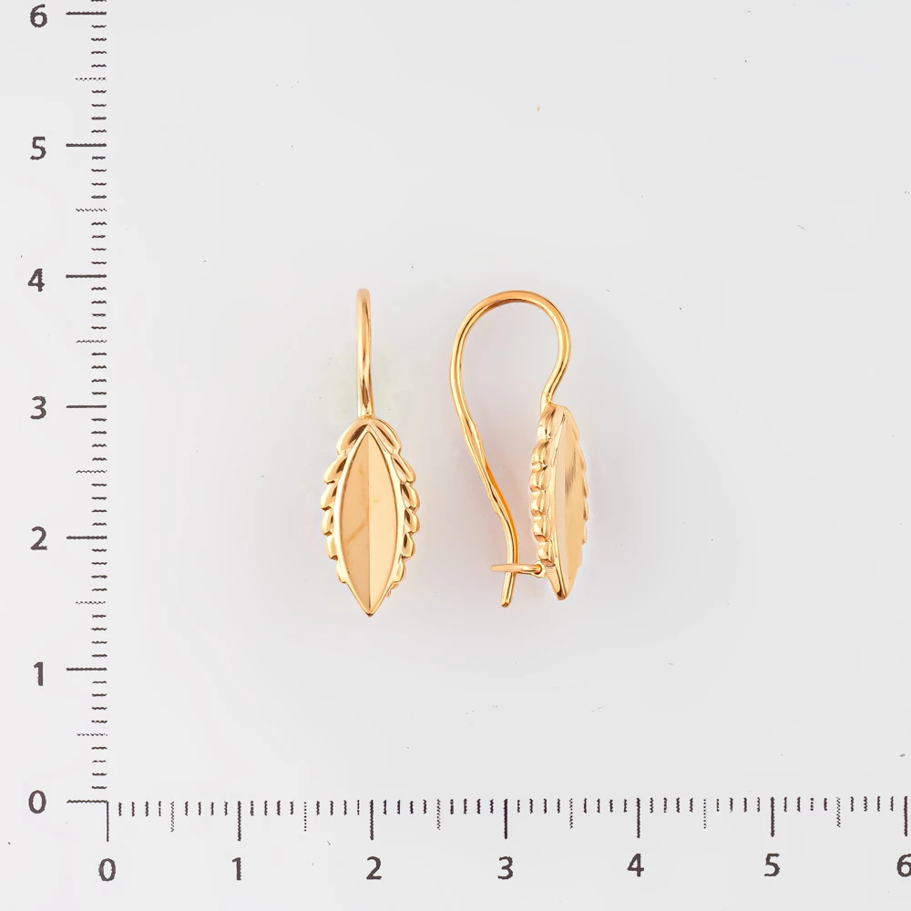Серьги из красного золота 585 пробы