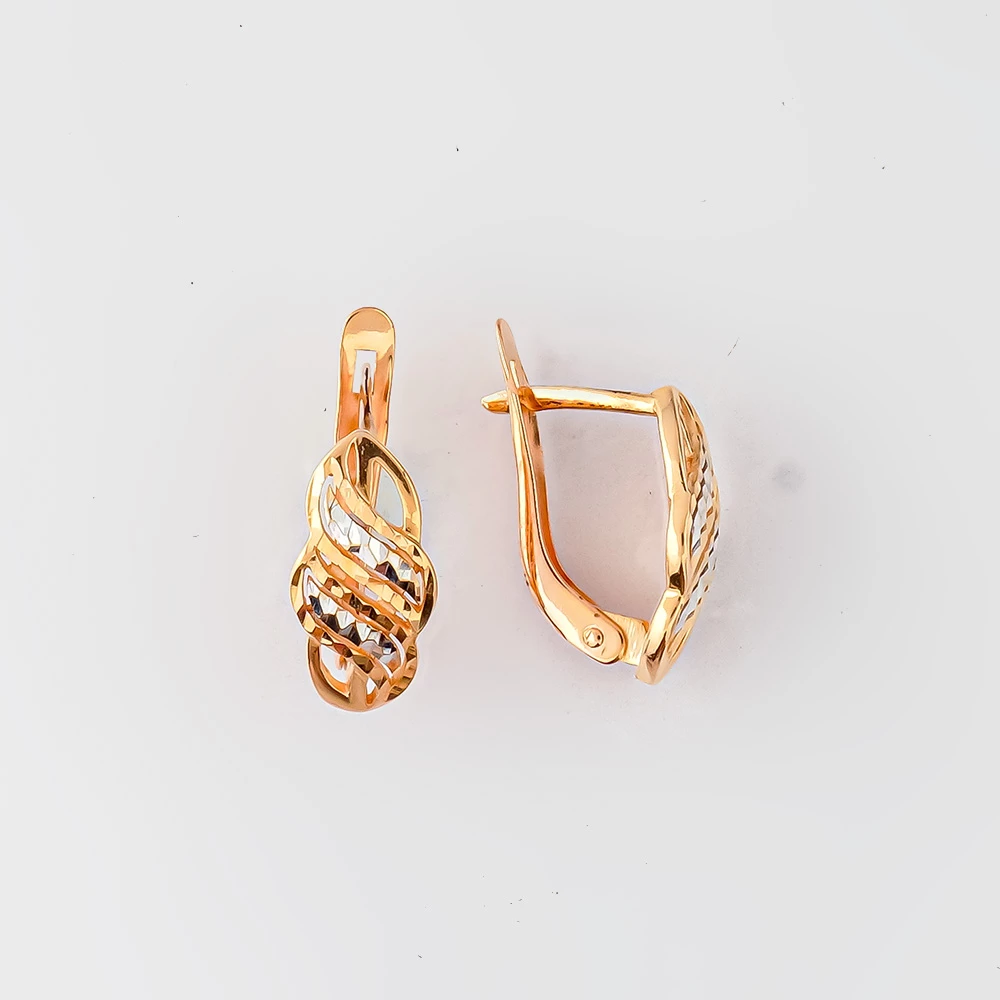 Серьги из красного золота 585 пробы