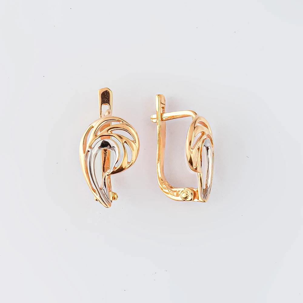 Серьги из красного золота 585 пробы