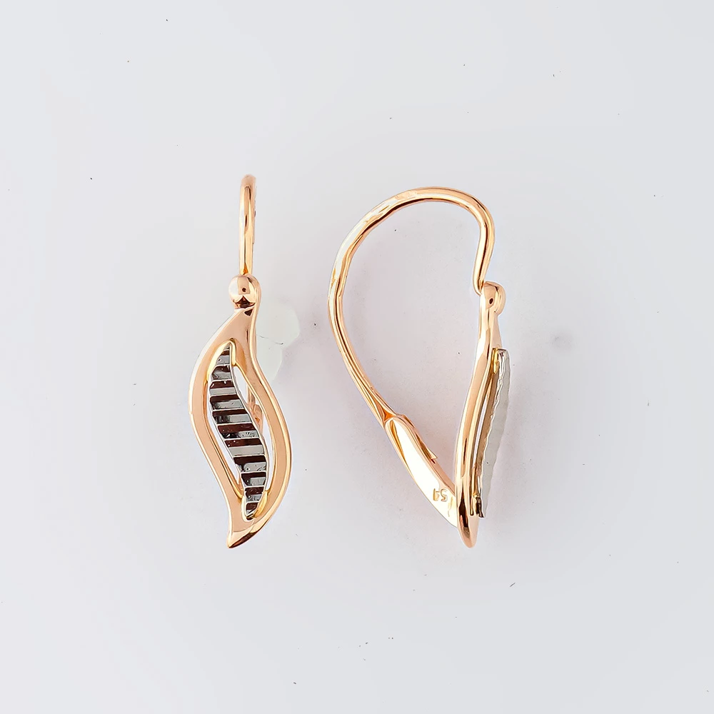 Серьги из красного золота 585 пробы