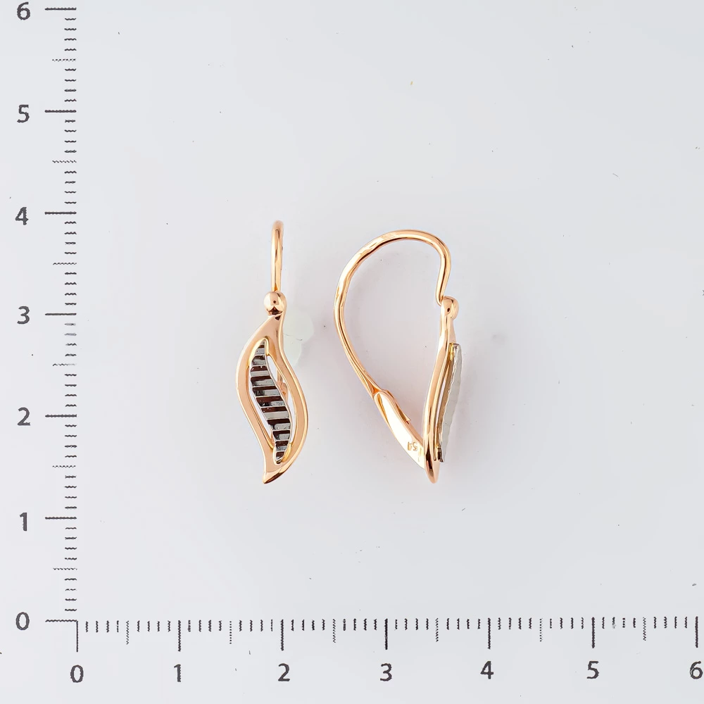 Серьги из красного золота 585 пробы
