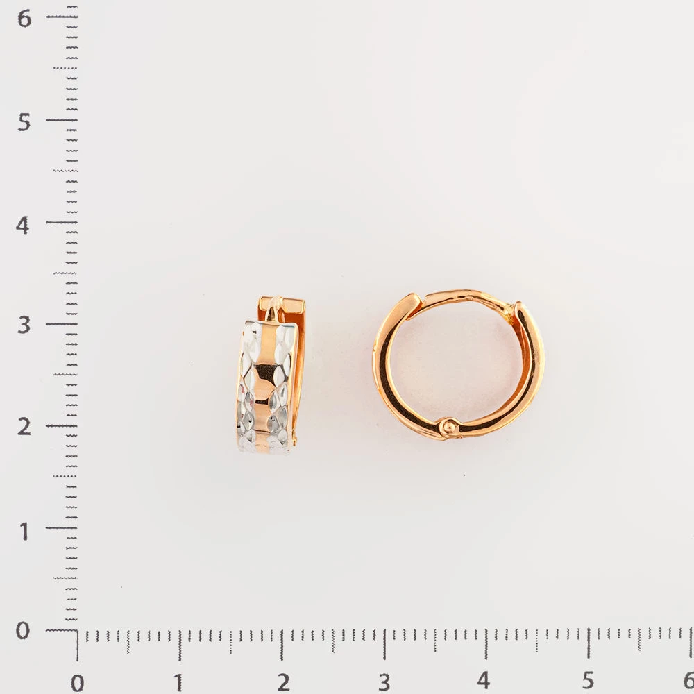 Серьги конго из красного золота 585 пробы