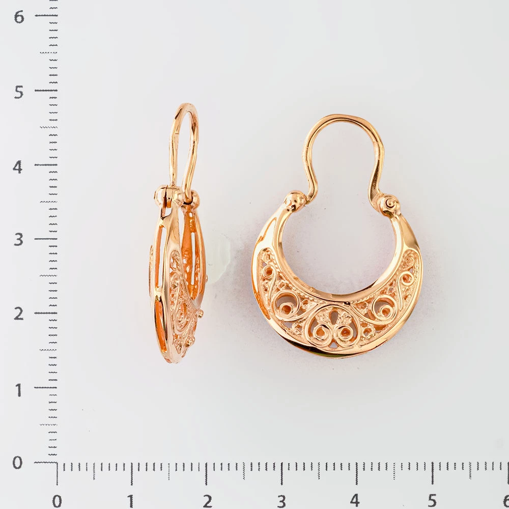 Серьги из красного золота 585 пробы