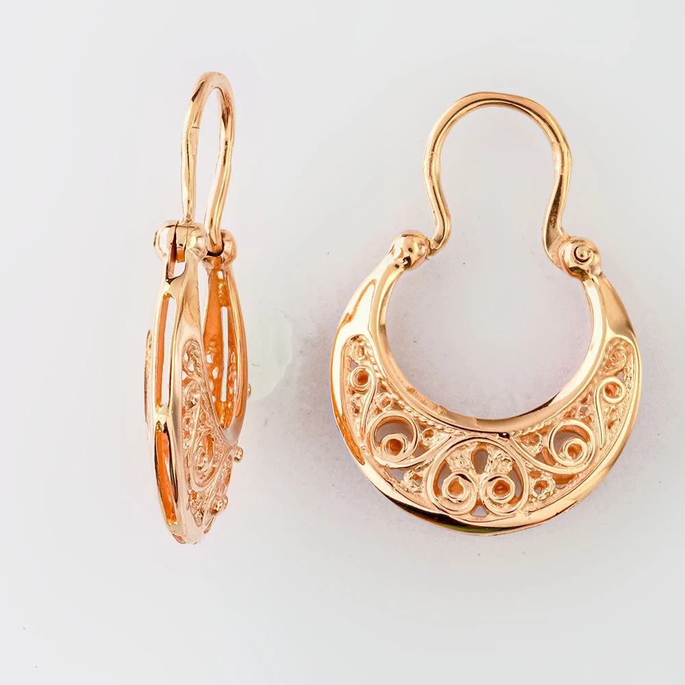 Серьги из красного золота 585 пробы