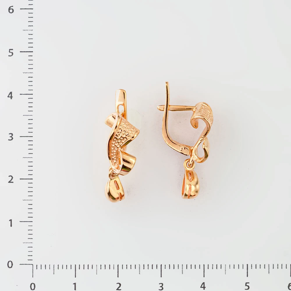 Серьги из красного золота 585 пробы