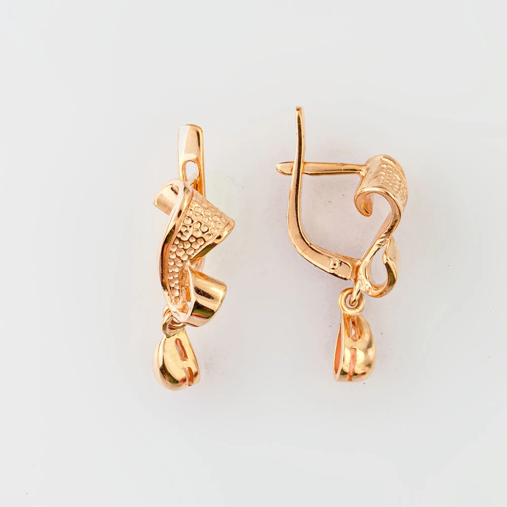 Серьги из красного золота 585 пробы
