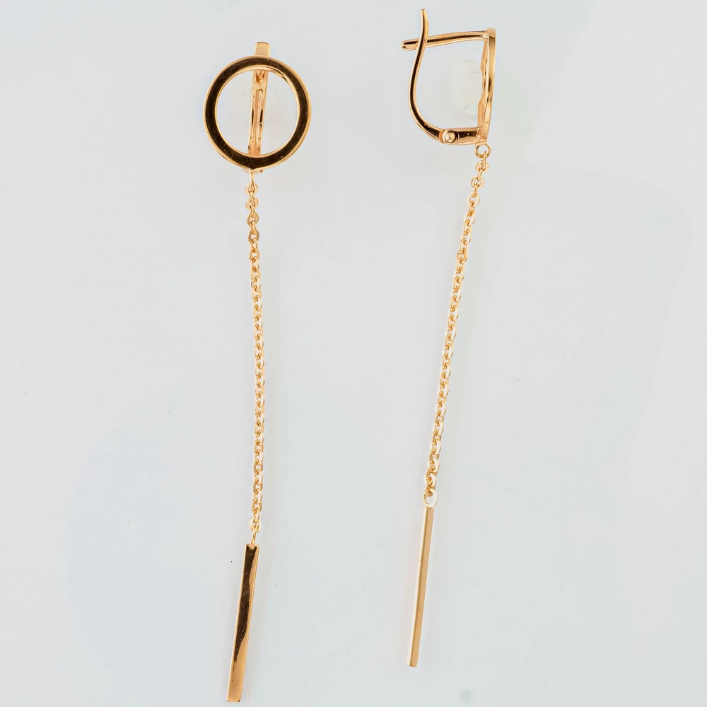 Серьги из красного золота 585 пробы