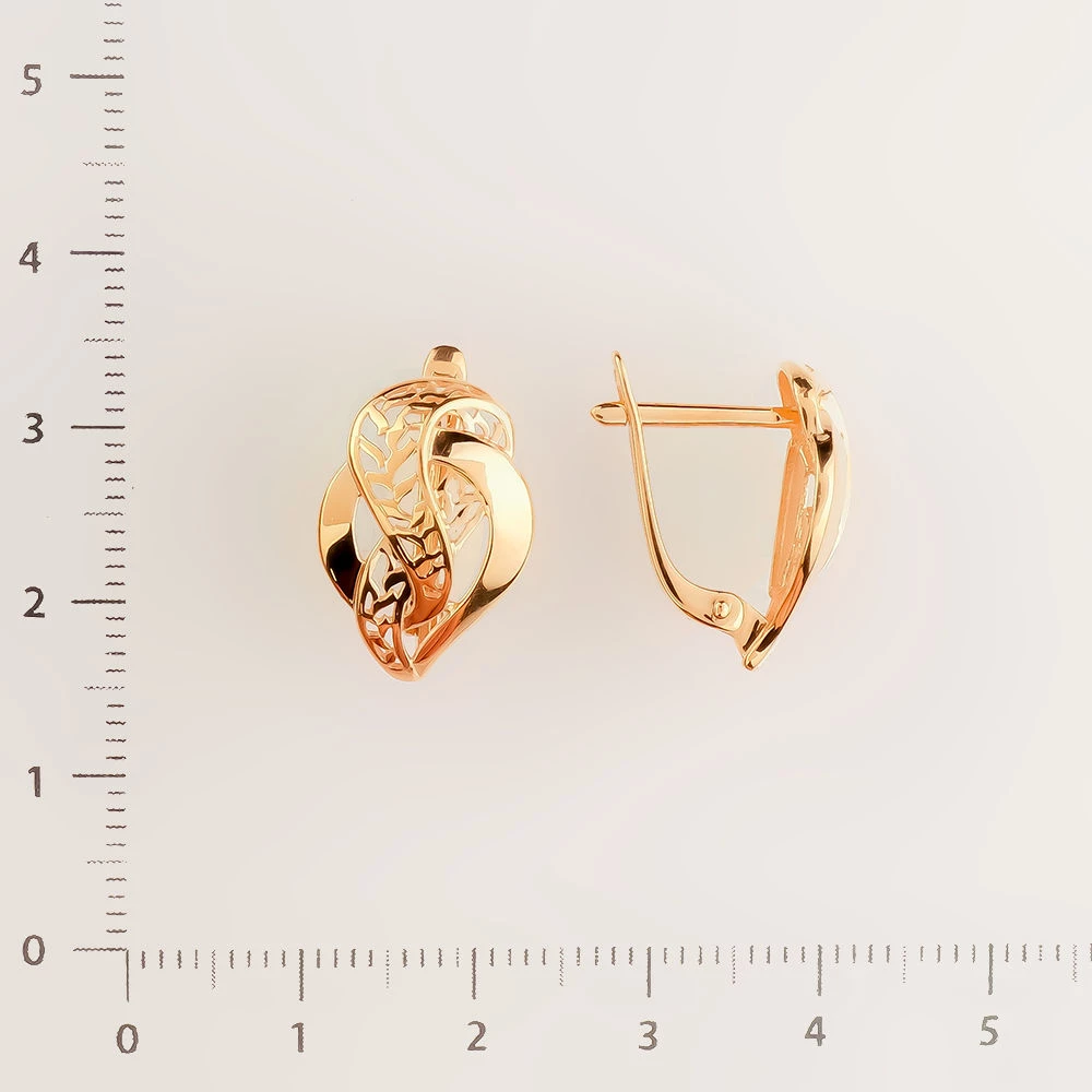 Серьги из красного золота 585 пробы