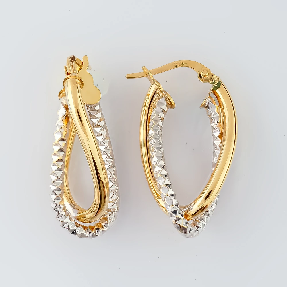 Серьги из желтого золота 585 пробы