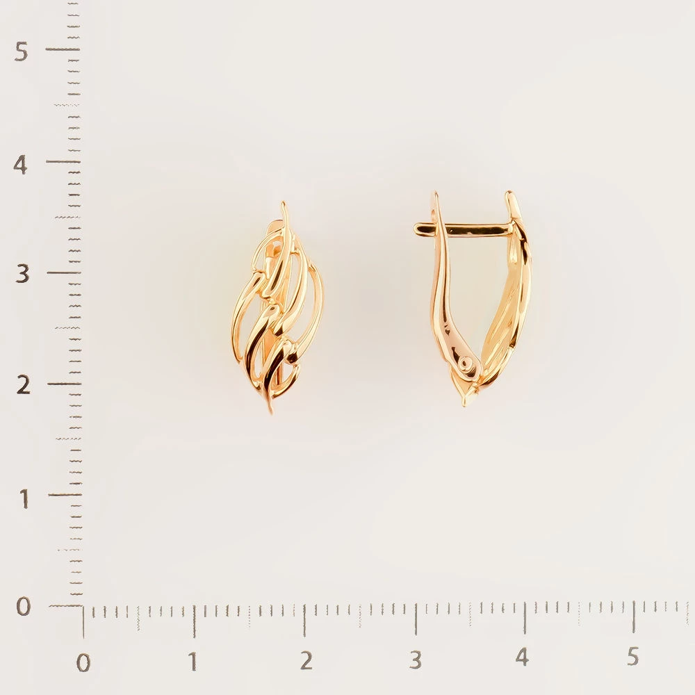 Серьги из красного золота 585 пробы