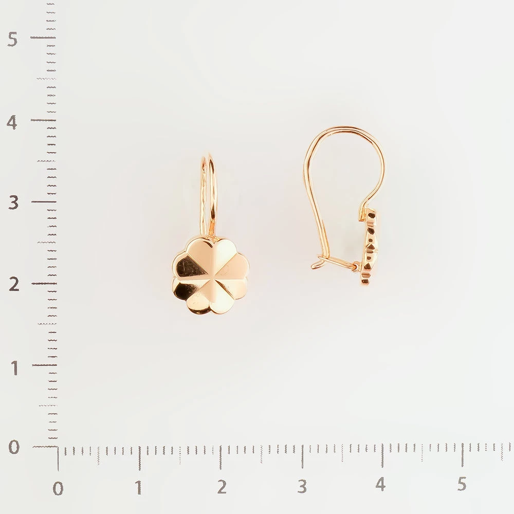 Серьги из красного золота 583 пробы