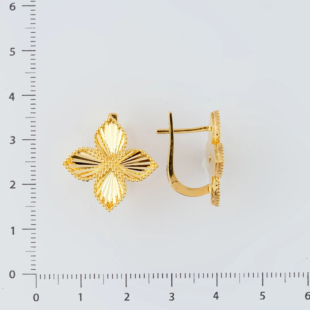 Серьги из желтого золота 585 пробы