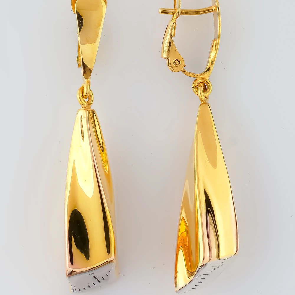 Серьги из желтого золота 750 пробы