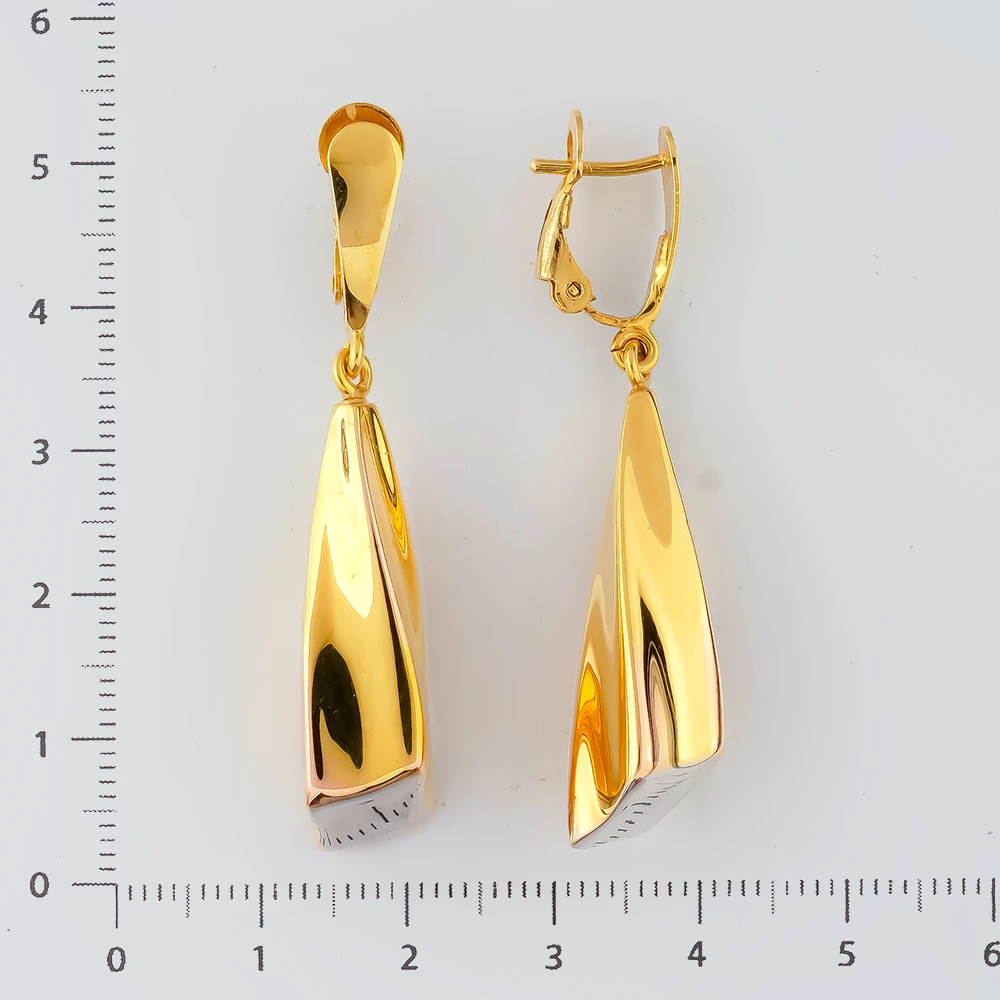 Серьги из желтого золота 750 пробы