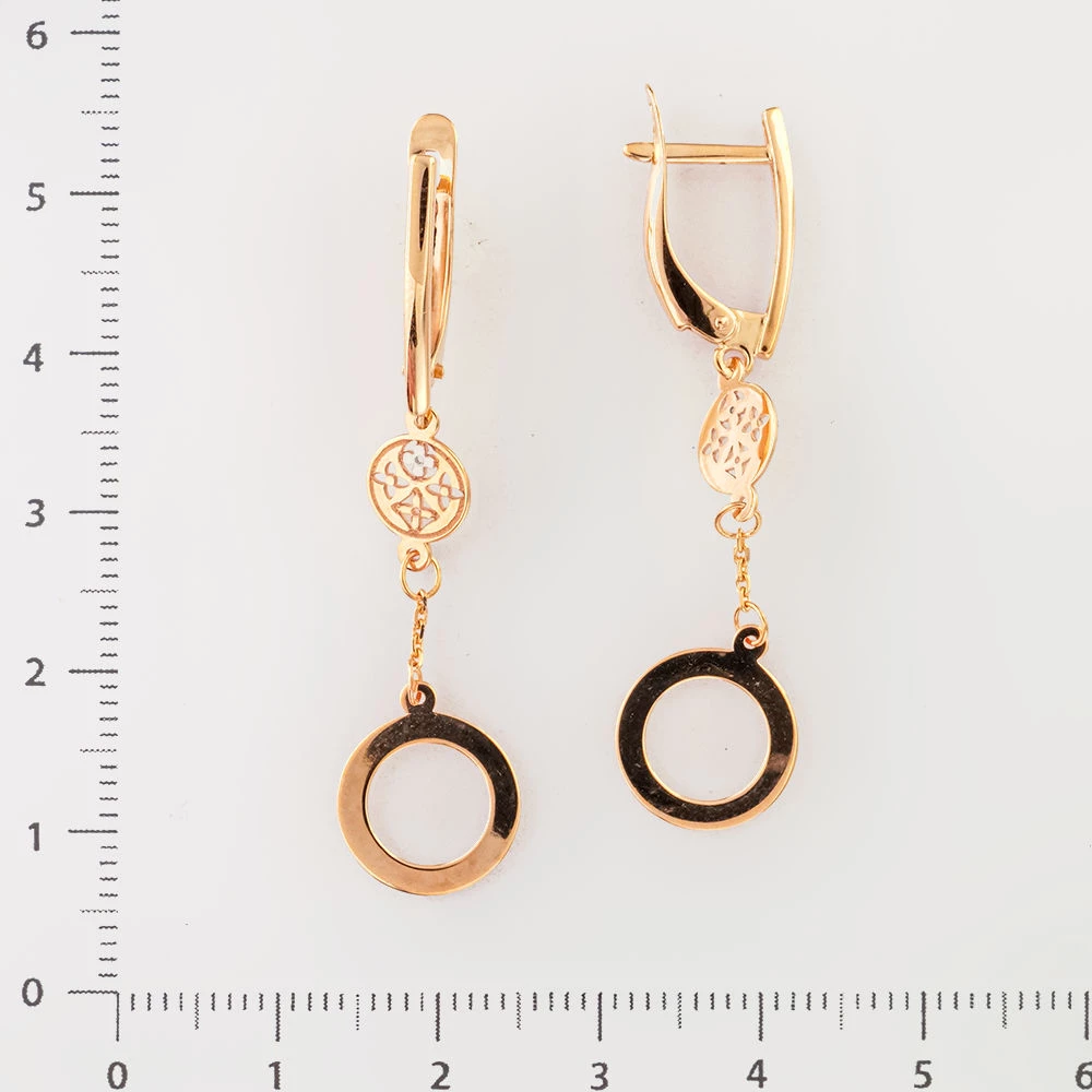 Серьги из красного золота 585 пробы