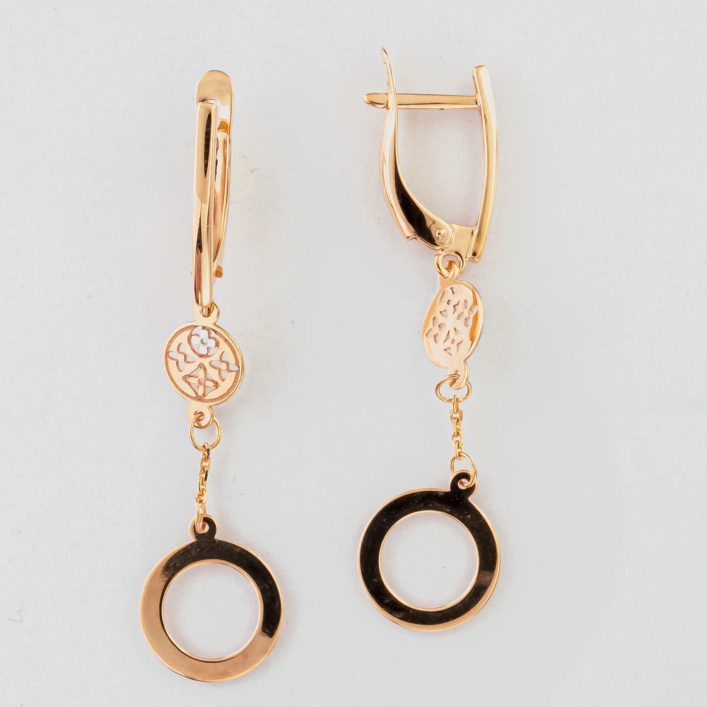 Серьги из красного золота 585 пробы